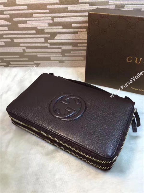 Gucci large soho black wallet bag 6296