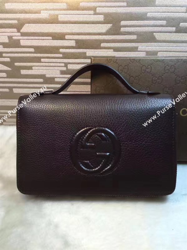 Gucci large soho black wallet bag 6296