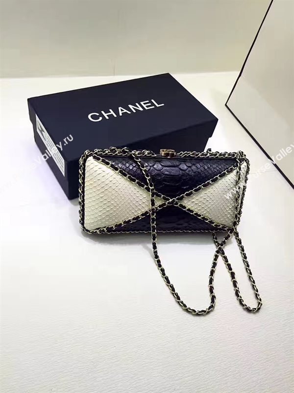 Chanel python small shoulder handbag evening bag 6202