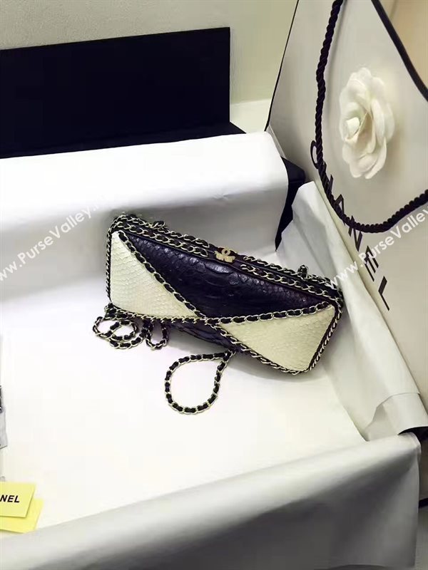 Chanel python small shoulder handbag evening bag 6202