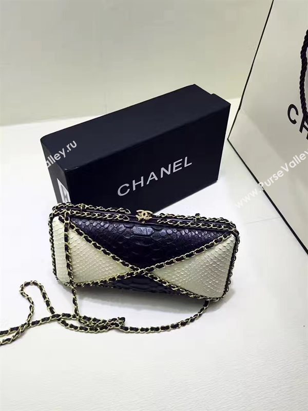 Chanel python small shoulder handbag evening bag 6202