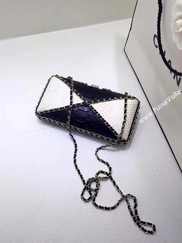 Chanel python small shoulder handbag evening bag 6202