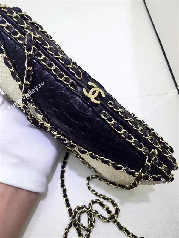 Chanel python small shoulder handbag evening bag 6202
