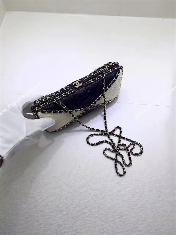 Chanel python small shoulder handbag evening bag 6202