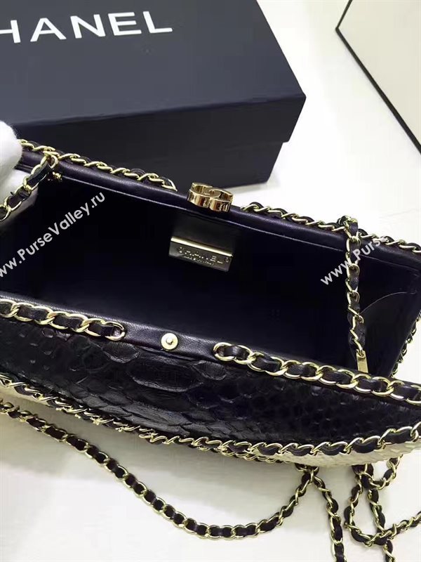 Chanel python small shoulder handbag evening bag 6202