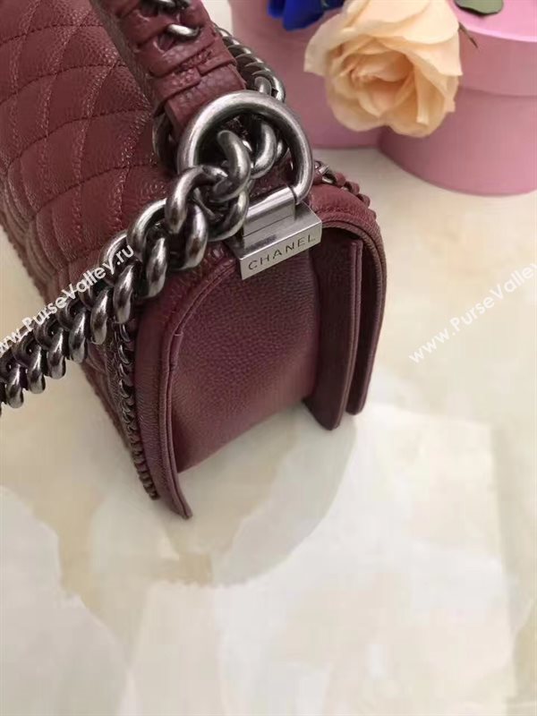 Chanel A67086 caviar lambskin chain le wine boy bag 6203