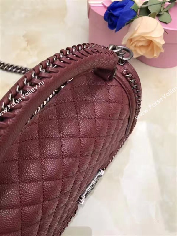 Chanel A67086 caviar lambskin chain le wine boy bag 6203