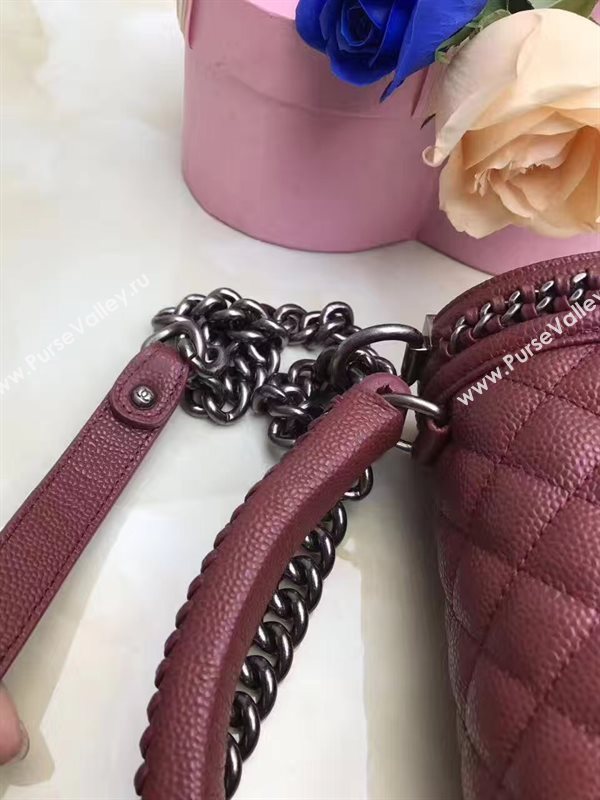 Chanel A67086 caviar lambskin chain le wine boy bag 6203