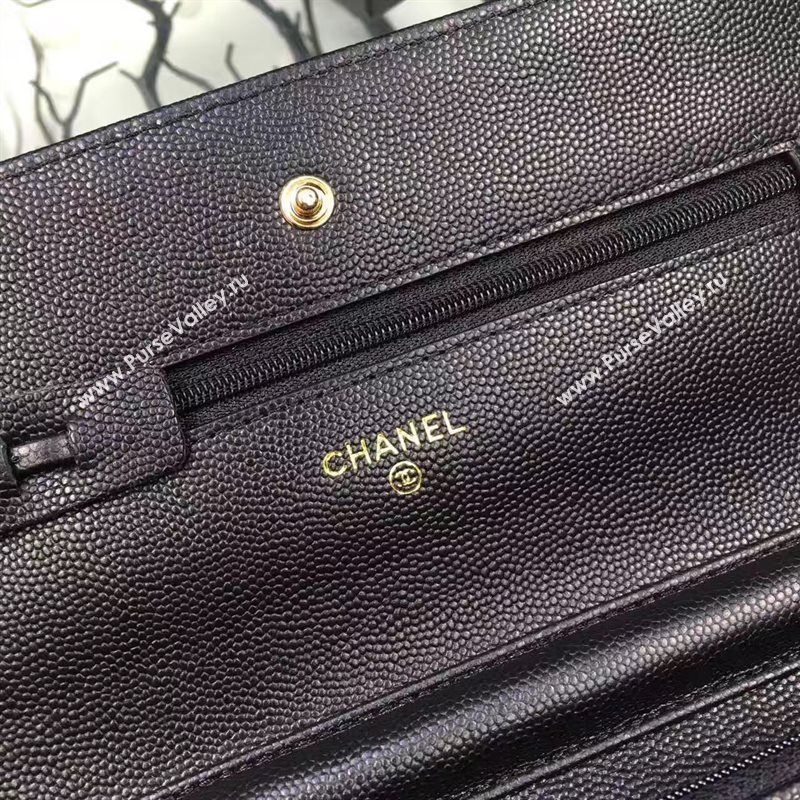Chanel A33814 small caviar lambskin black woc bag 6205
