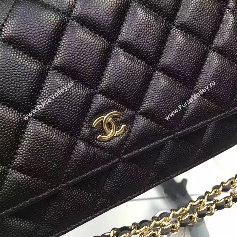 Chanel A33814 small caviar lambskin black woc bag 6205