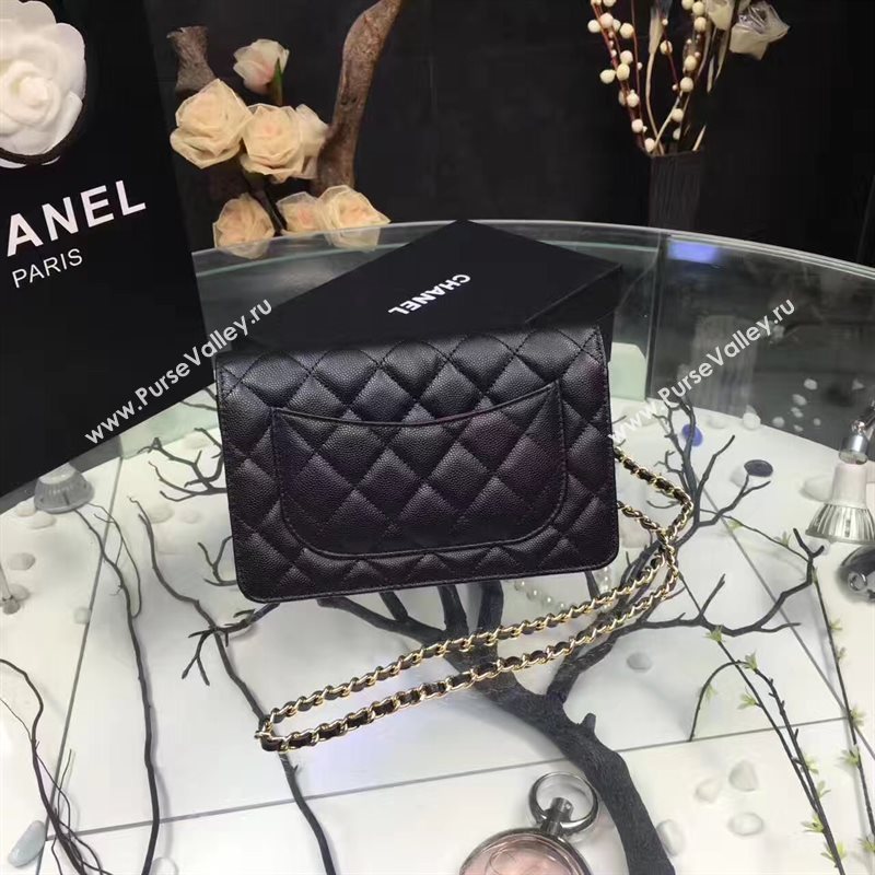 Chanel A33814 small caviar lambskin black woc bag 6205