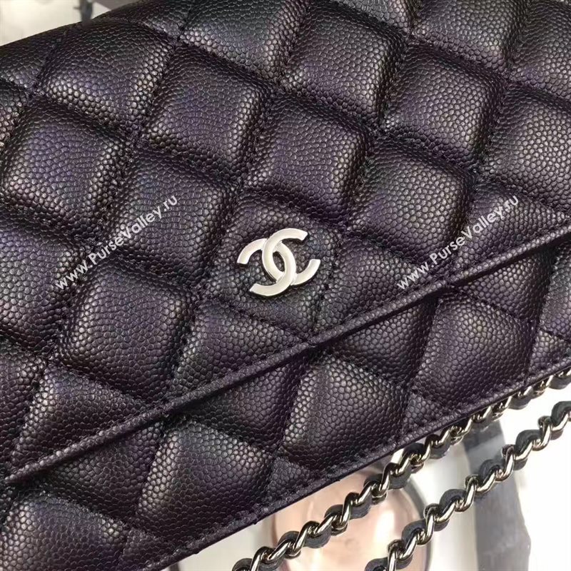 Chanel A33814 small caviar lambskin black woc bag 6206