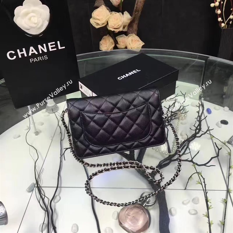Chanel A33814 small caviar lambskin black woc bag 6206