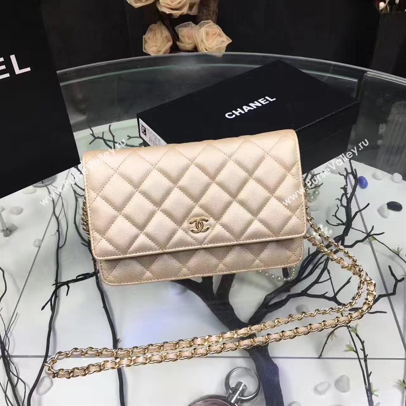 Chanel A33814 small caviar lambskin apricot woc bag 6207