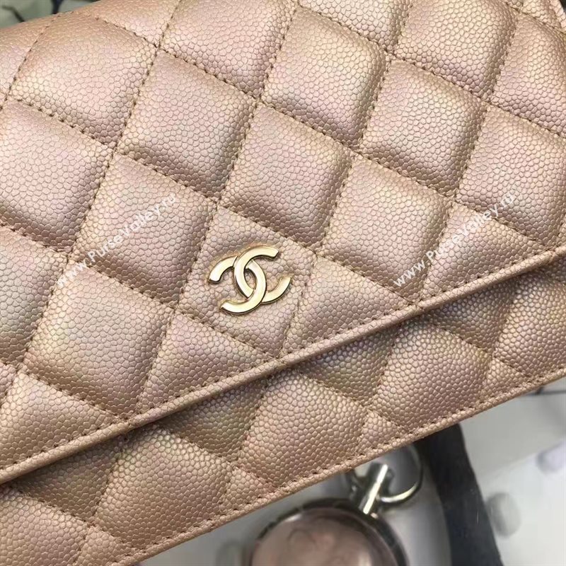 Chanel A33814 small caviar lambskin apricot woc bag 6207