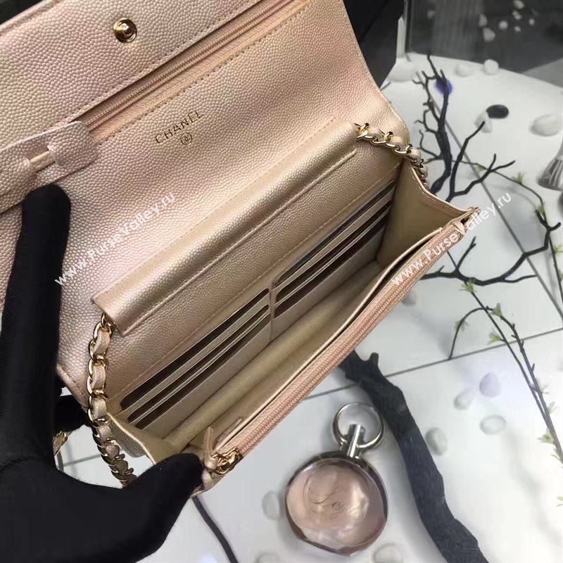 Chanel A33814 small caviar lambskin apricot woc bag 6207