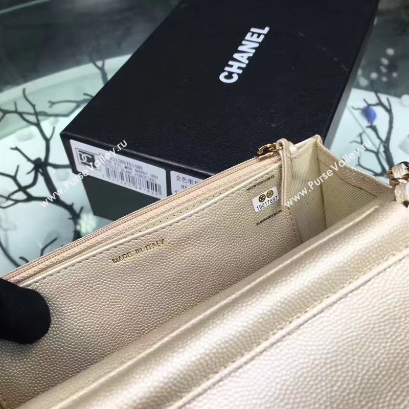 Chanel A33814 small caviar lambskin apricot woc bag 6207