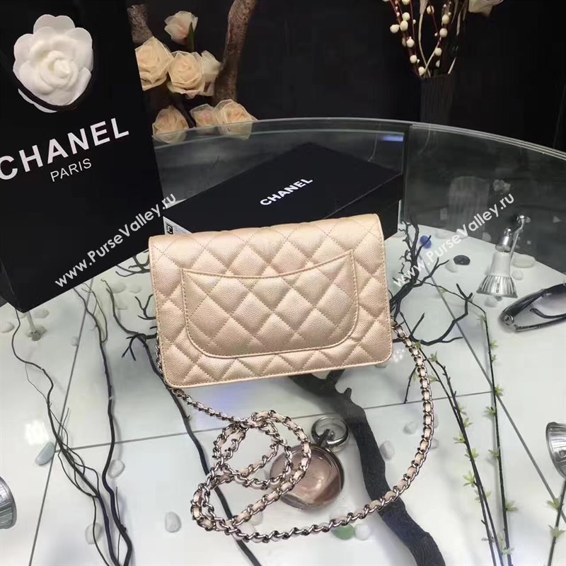 Chanel A33814 small caviar lambskin apricot woc bag 6208