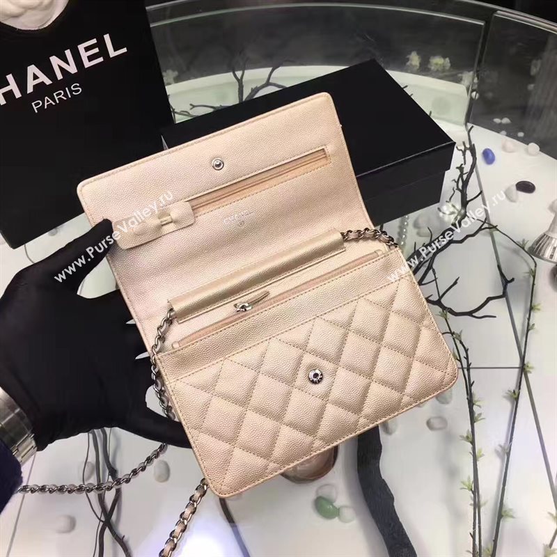 Chanel A33814 small caviar lambskin apricot woc bag 6208