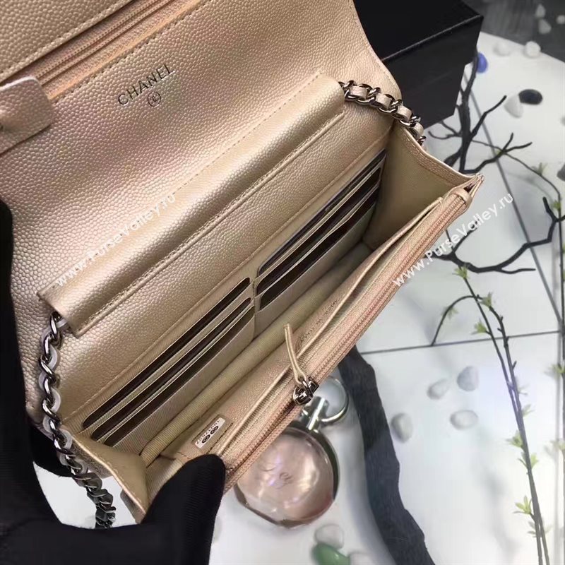 Chanel A33814 small caviar lambskin apricot woc bag 6208