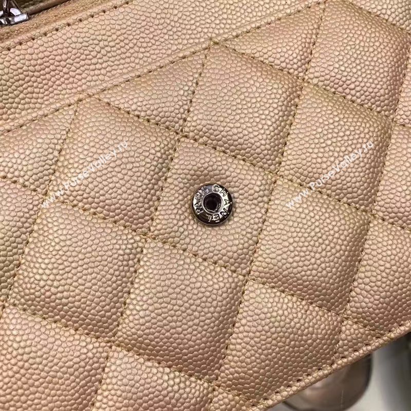 Chanel A33814 small caviar lambskin apricot woc bag 6208