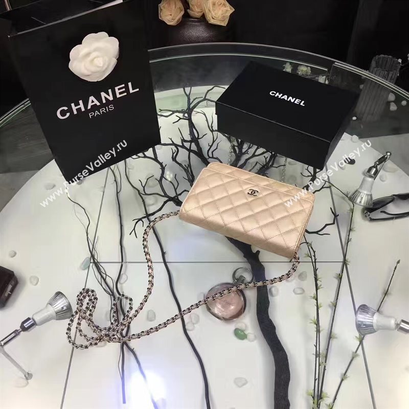 Chanel A33814 small caviar lambskin apricot woc bag 6208