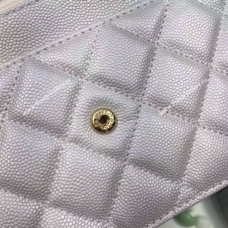 Chanel A33814 small caviar lambskin silver woc bag 6209