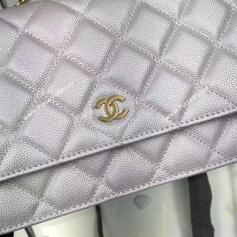 Chanel A33814 small caviar lambskin silver woc bag 6209