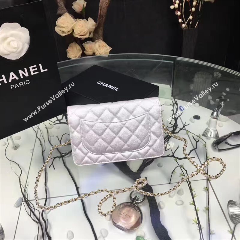 Chanel A33814 small caviar lambskin silver woc bag 6209
