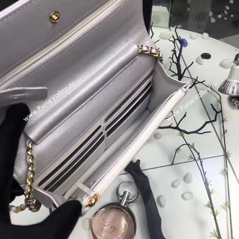 Chanel A33814 small caviar lambskin silver woc bag 6209