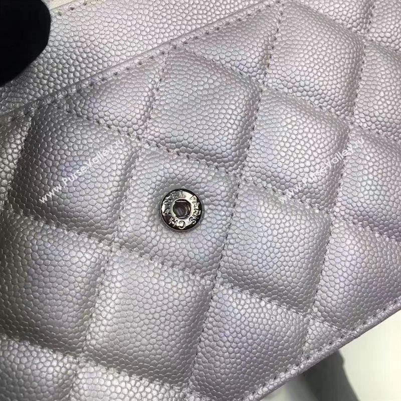 Chanel A33814 small caviar lambskin silver woc bag 6210