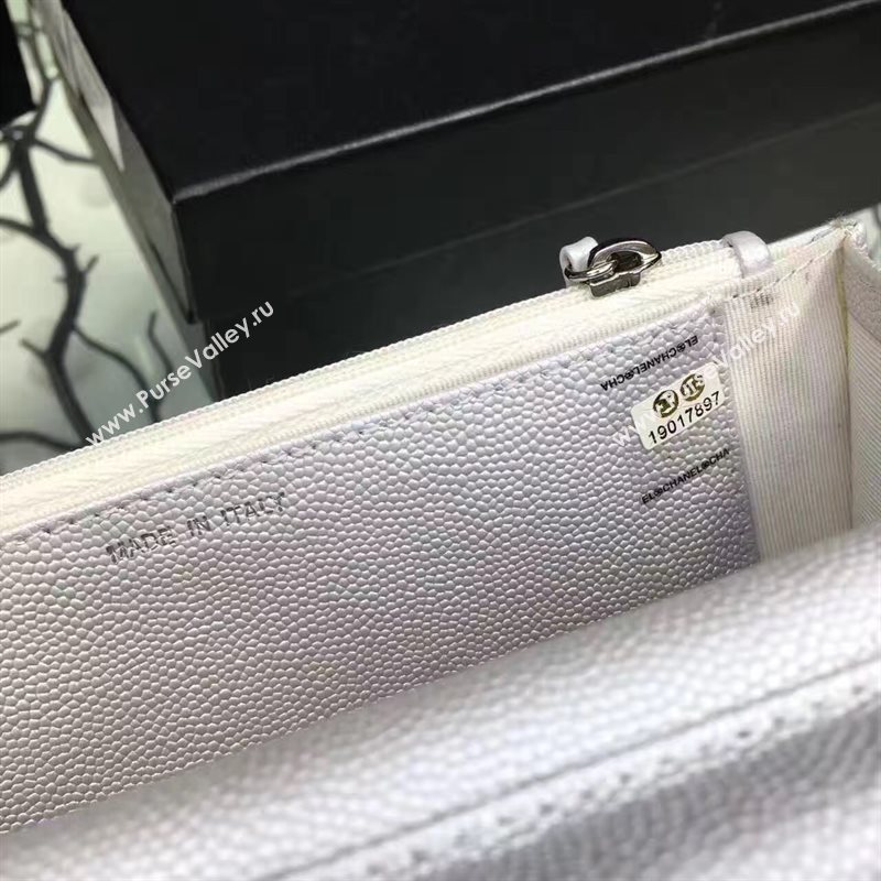 Chanel A33814 small caviar lambskin silver woc bag 6210