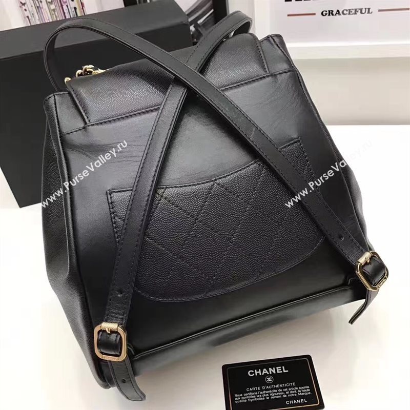 Chanel caviar lambskin small backpack black bag 6211