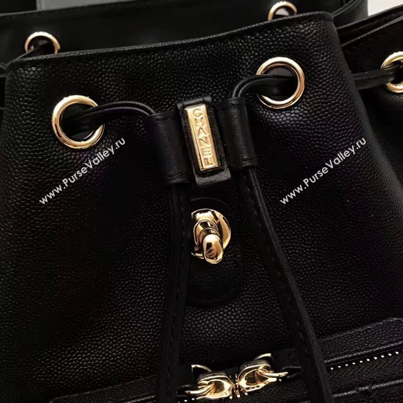 Chanel caviar lambskin small backpack black bag 6211
