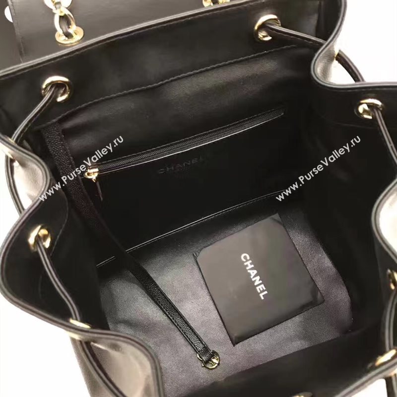 Chanel caviar lambskin small backpack black bag 6211