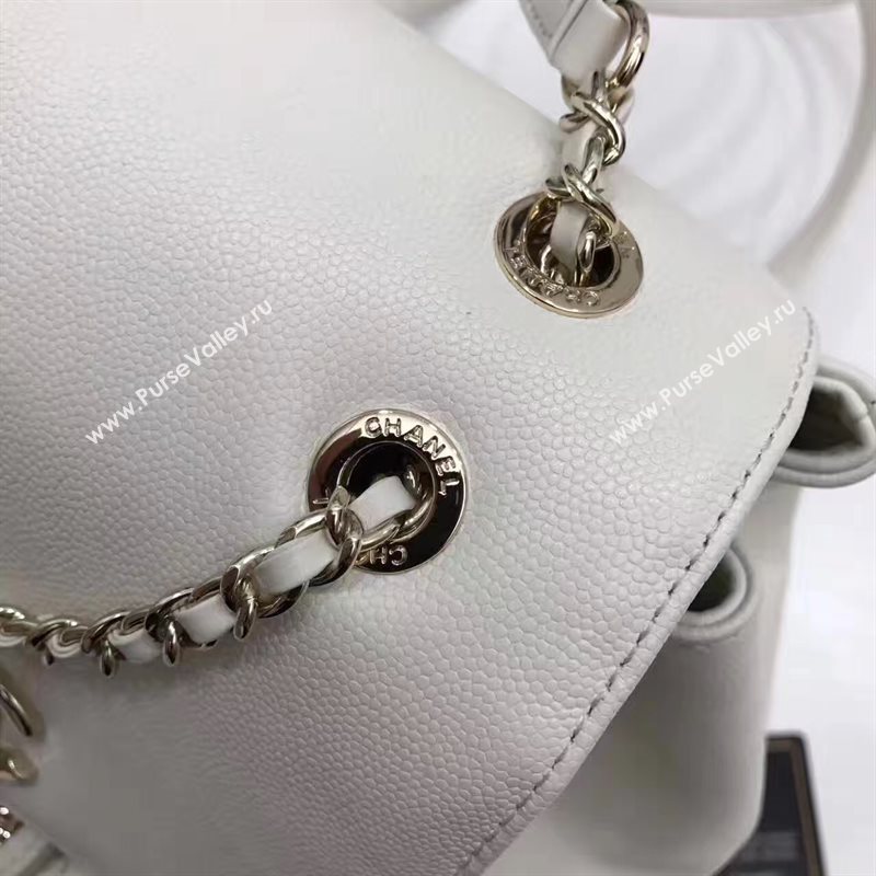 Chanel caviar lambskin small backpack white bag 6212