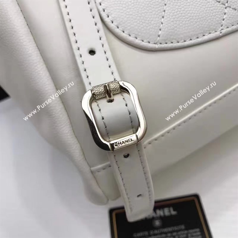 Chanel caviar lambskin small backpack white bag 6212