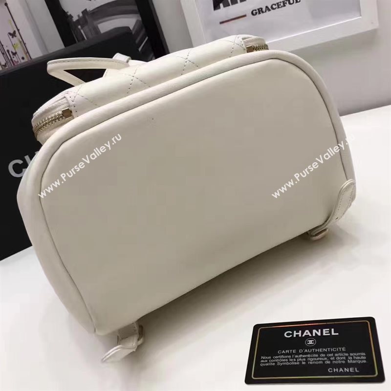 Chanel caviar lambskin small backpack white bag 6212