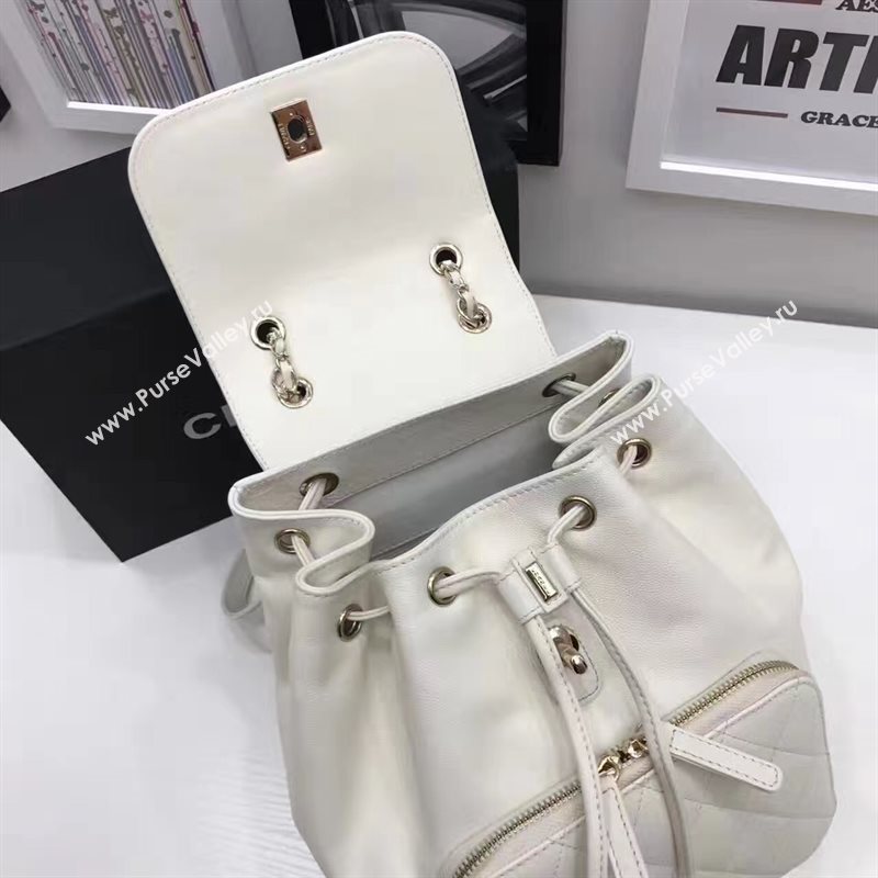 Chanel caviar lambskin small backpack white bag 6212