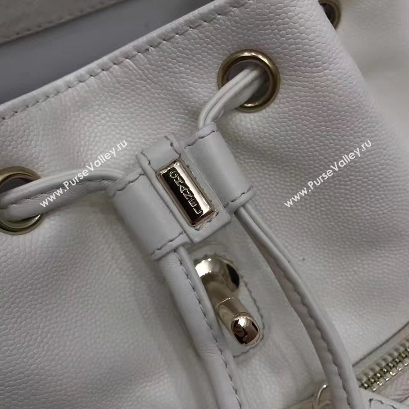 Chanel caviar lambskin small backpack white bag 6212