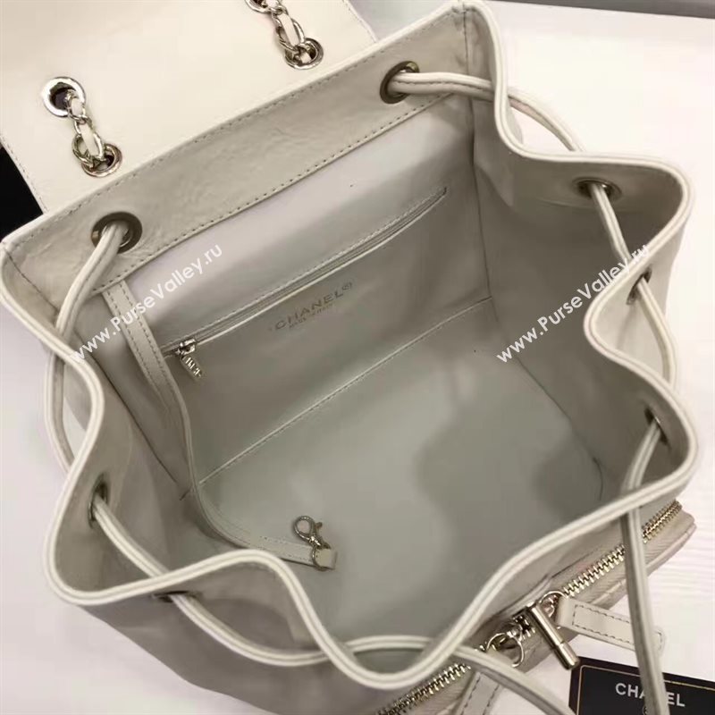 Chanel caviar lambskin small backpack white bag 6212