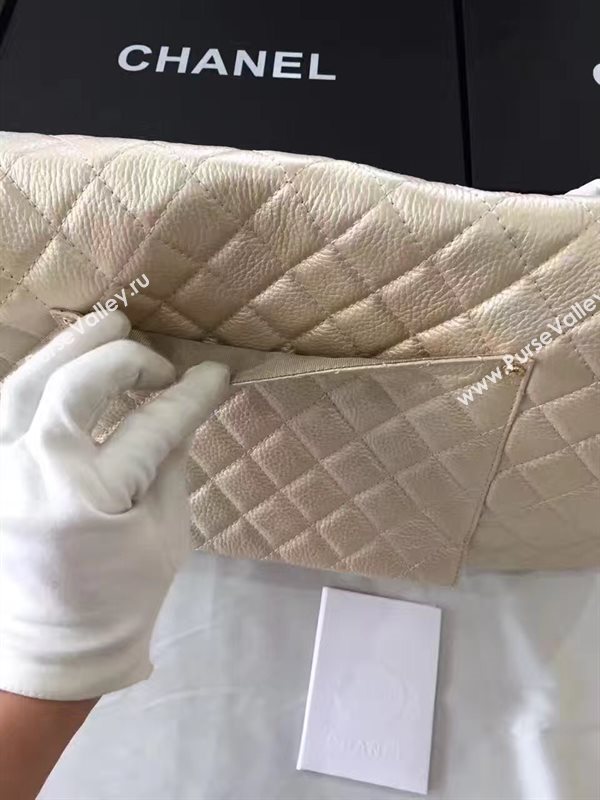 Chanel A91169 calfskin X large travel handbag gold bag 6217