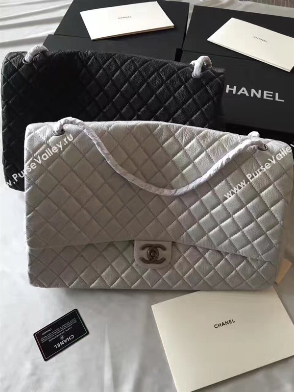 Chanel A91169 calfskin X large travel handbag silver bag 6219