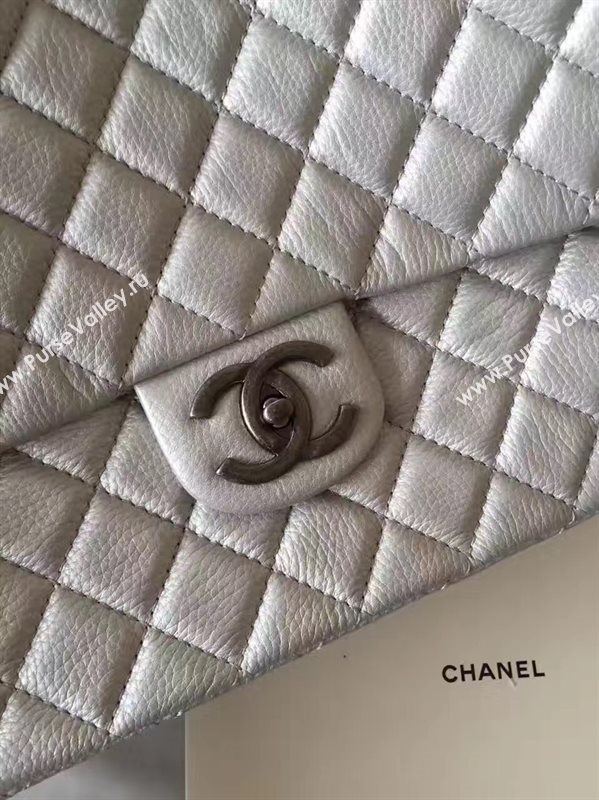 Chanel A91169 calfskin X large travel handbag silver bag 6219