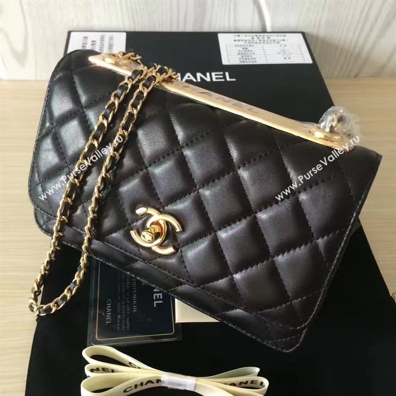 Chanel lambskin new woc small shoulder handbag black bag 6220