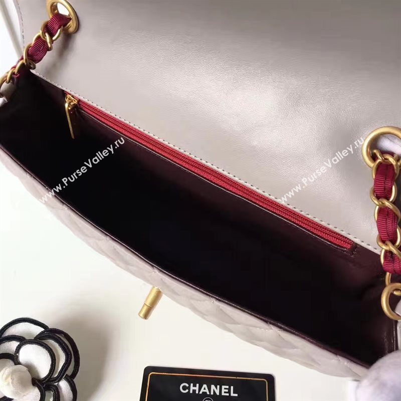 Chanel lambskin tri classic flap gray shoulder bag 6221