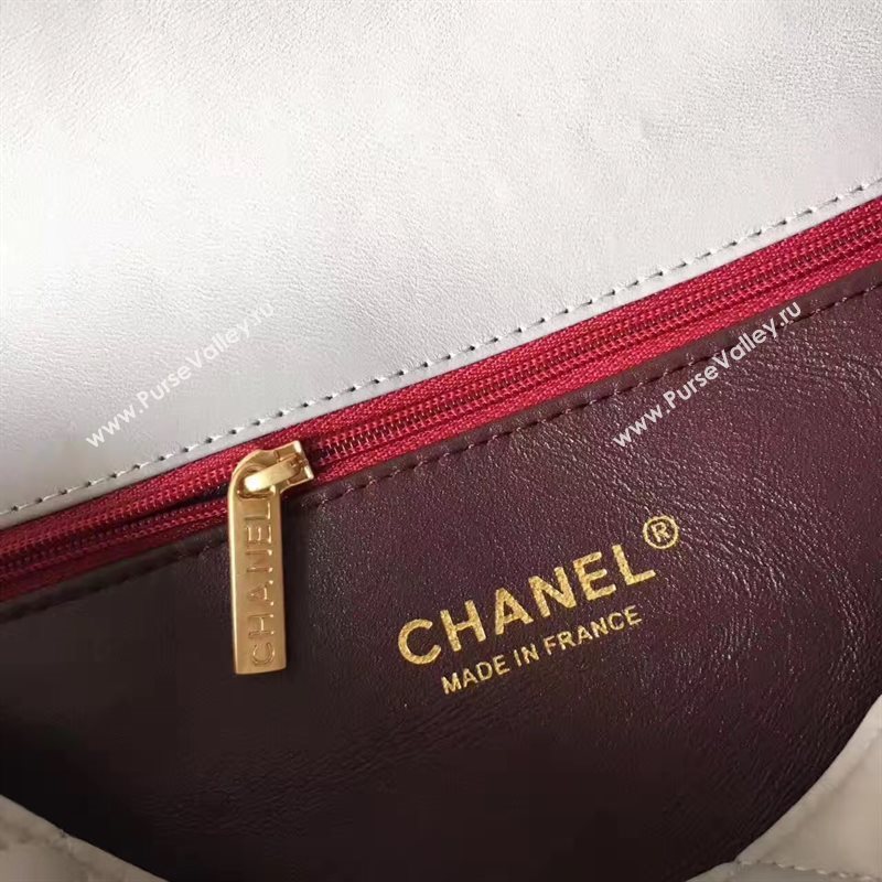 Chanel lambskin tri classic flap gray shoulder bag 6221