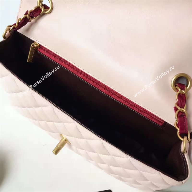 Chanel lambskin tri classic flap pink shoulder bag 6222