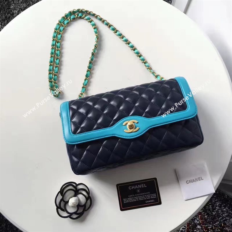 Chanel lambskin tri classic flap black shoulder bag 6223