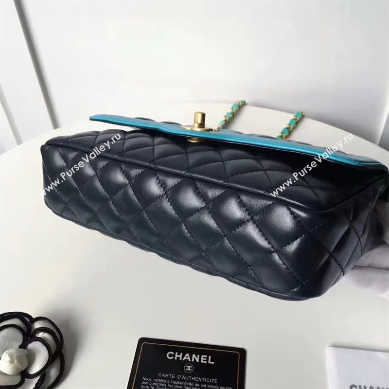 Chanel lambskin tri classic flap black shoulder bag 6223